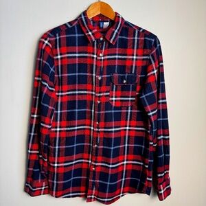 DIVIDED H&M Men's Long Sleeve Plaid Flannel Shirt Button Up Multicolor Small‎